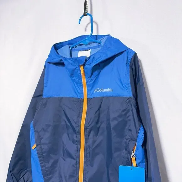 Columbia Boys Raincreek Falls II jacket Youth XXS 4/5 Waterproof Travel Blue NWT - Picture 2 of 7